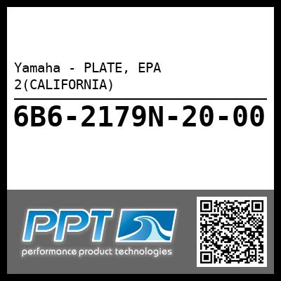 Yamaha - PLATE, EPA 2(CALIFORNIA)