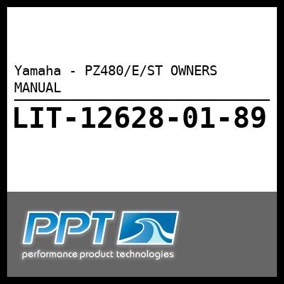 Yamaha - PZ480/E/ST OWNERS MANUAL Yamaha - PZ480/E/ST OWNERS MANUAL