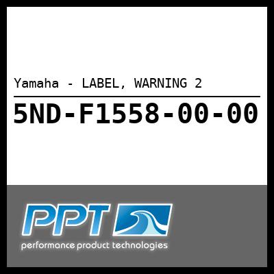 Yamaha - LABEL, WARNING 2