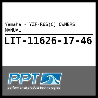 Yamaha - YZF-R6S(C) OWNERS MANUAL Yamaha - YZF-R6S(C) OWNERS MANUAL