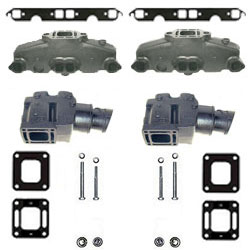 Mercruiser 5.0L/5.7L/6.2L Cast Iron Exhaust Manifold & Riser Kit