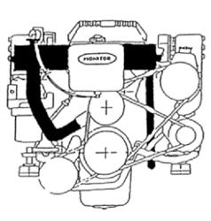 Mercruiser 1985-1997 5.0/5.7L V8 with V Belts *High Capacity for >90F Water Temp's* (Half system)