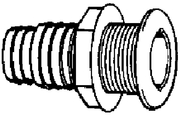 STRAIGHT THRU HULL FITTINGS (#232-TH1202DP) - Click Here to See Product Details