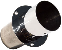 Exhaust Tip - CP, Thru-hull, flat, 90 (#410-281400) | PerfProTech.com