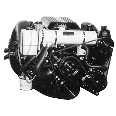 Fresh Water Cooling Kit (Half System) - Mercruiser 4.3 liter w/ Serpentine Belt & SINGLE PIECE MANIFOLDS, 1996-1999 "Standard Capacity"