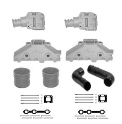 Mercruiser V6 Cast Iron Exhaust Manifold & Riser Single Piece Conversion Kit - Click Here to See Product Details