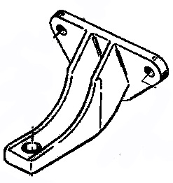 Mount Bracket - Engine, Mercruiser, Aluminum - Replaces Mercruiser p/n 79550A 1 - Click Here to See Product Details