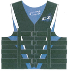 VEST MENS 4B NYLON L, BLUE/W/ - Click Here to See Product Details