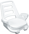 WHITE ROTO CHAIR W/CUSHIONS - Click Here to See Product Details