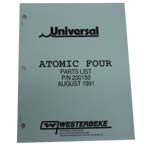 MANUAL-PARTS ATOMIC FOUR (WESTERBEKE P/N Q200150) - Click Here to See Product Details